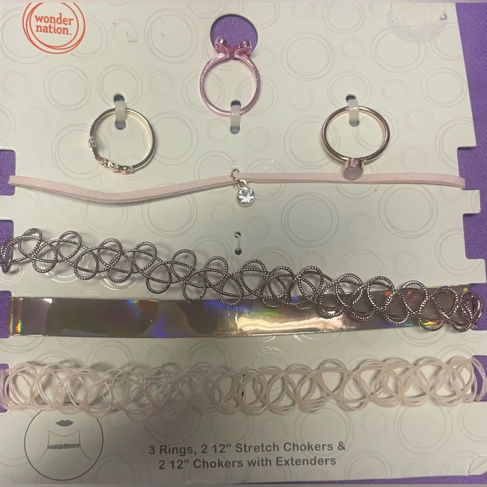 🔴 3/$12 Wonder Nation Girl’s Ring and Choker Set! NEW!‎